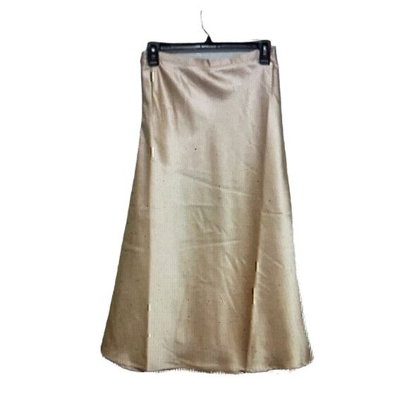 Midi Skirt Flowy Satin Pink Barbiecore Barbie A Line Zip Closure Size XL or 12 - Picture 2 of 6